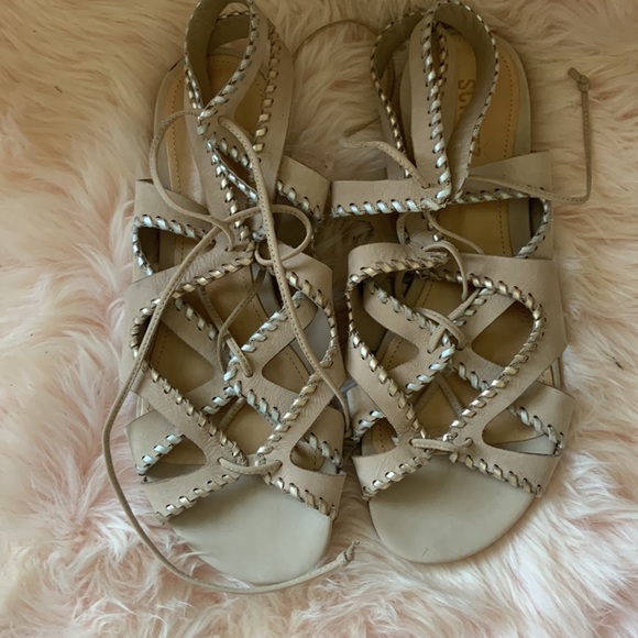 BNWOT Schutz Jerri Lace-up Sandals - Picture 2 of 6
